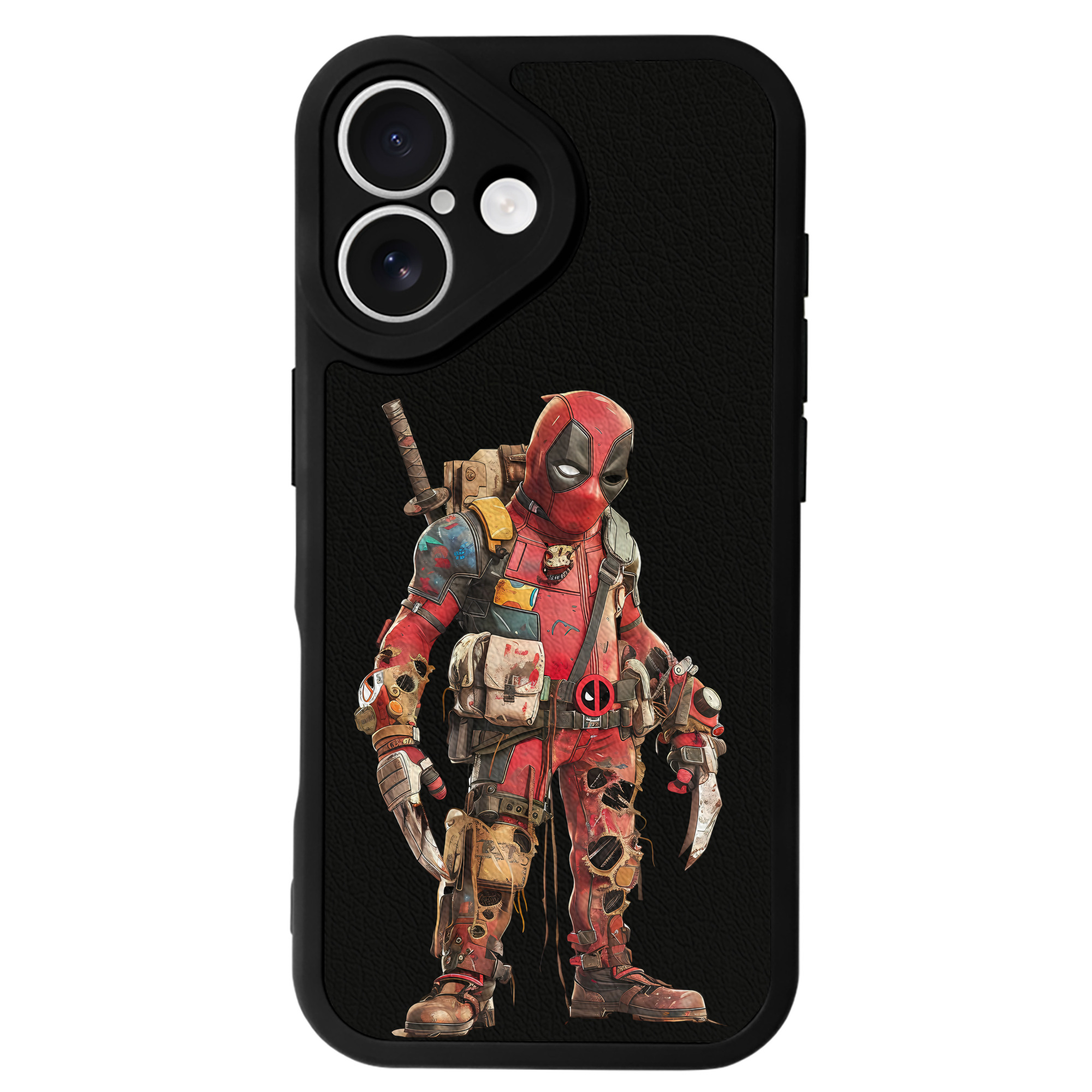 （画像用） Deadpool デッドプール 【iPhone 16シリーズ対応】シリコンスマホケース（レザー調） 材質：シリコン